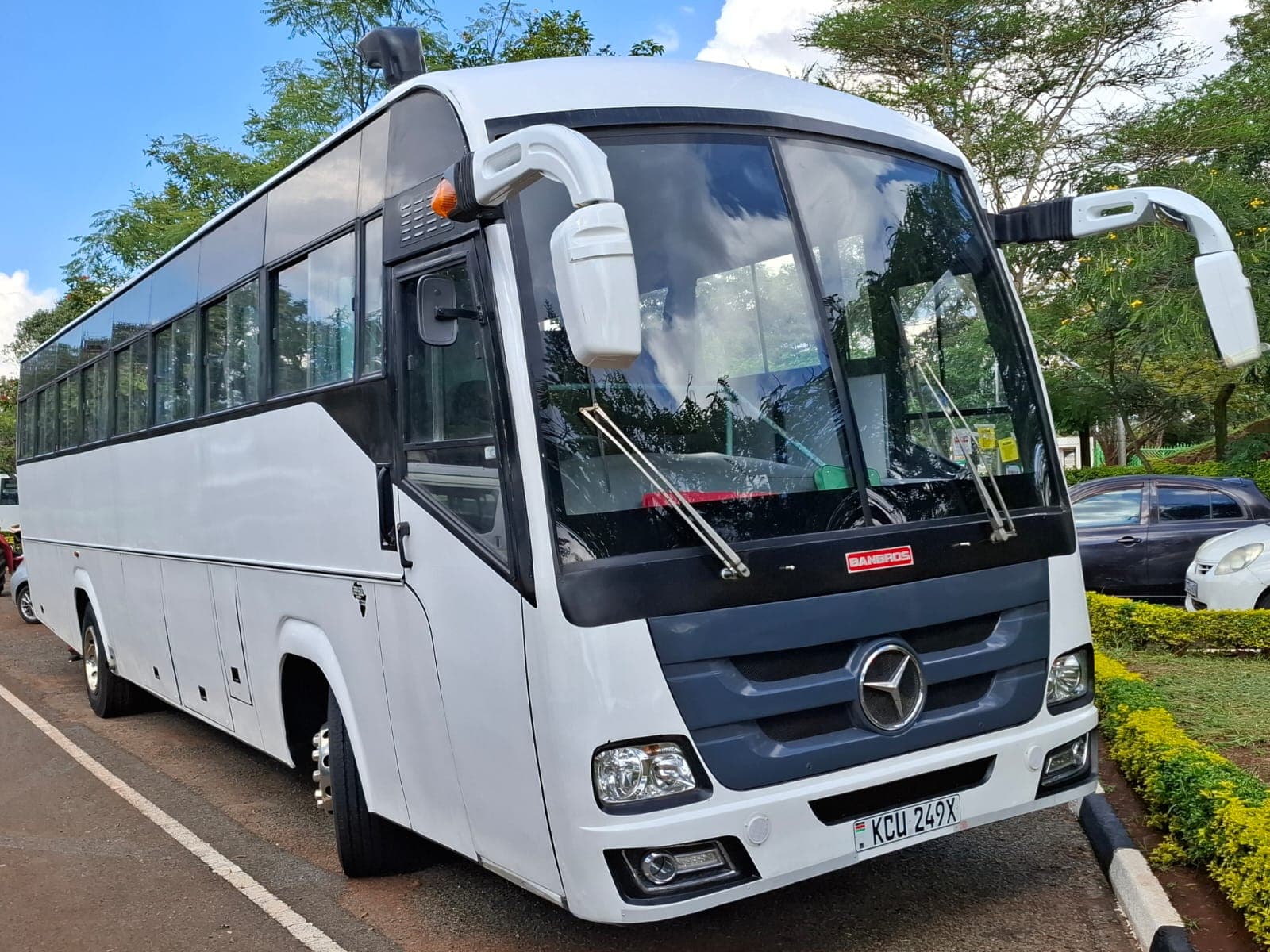 Mercedes tour bus for long distance transfers across East Africa