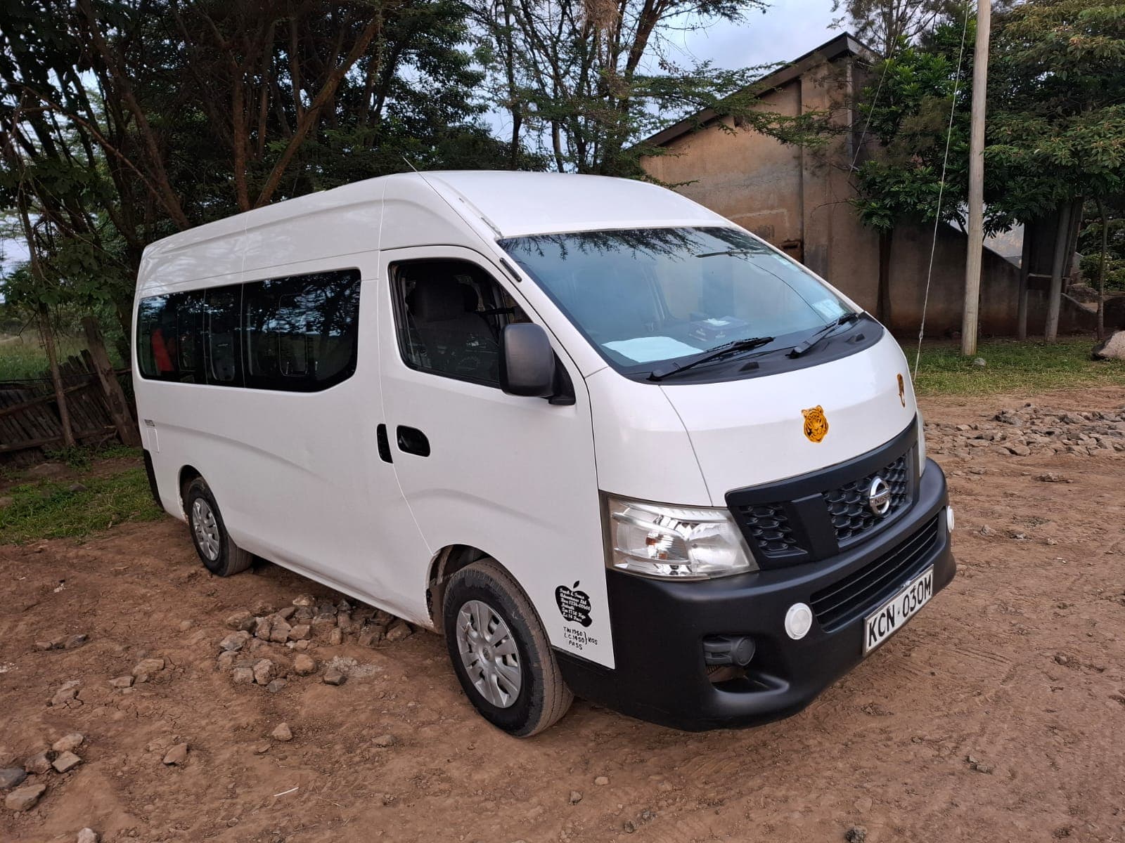 Nissan NV350 van for car hire in Nairobi