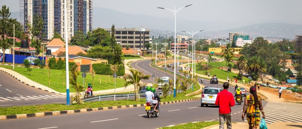 Kigali Rwanda green hills cityscape